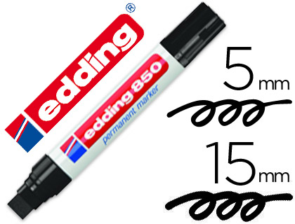 Rotulador edding 800 punta biselada tinta negra